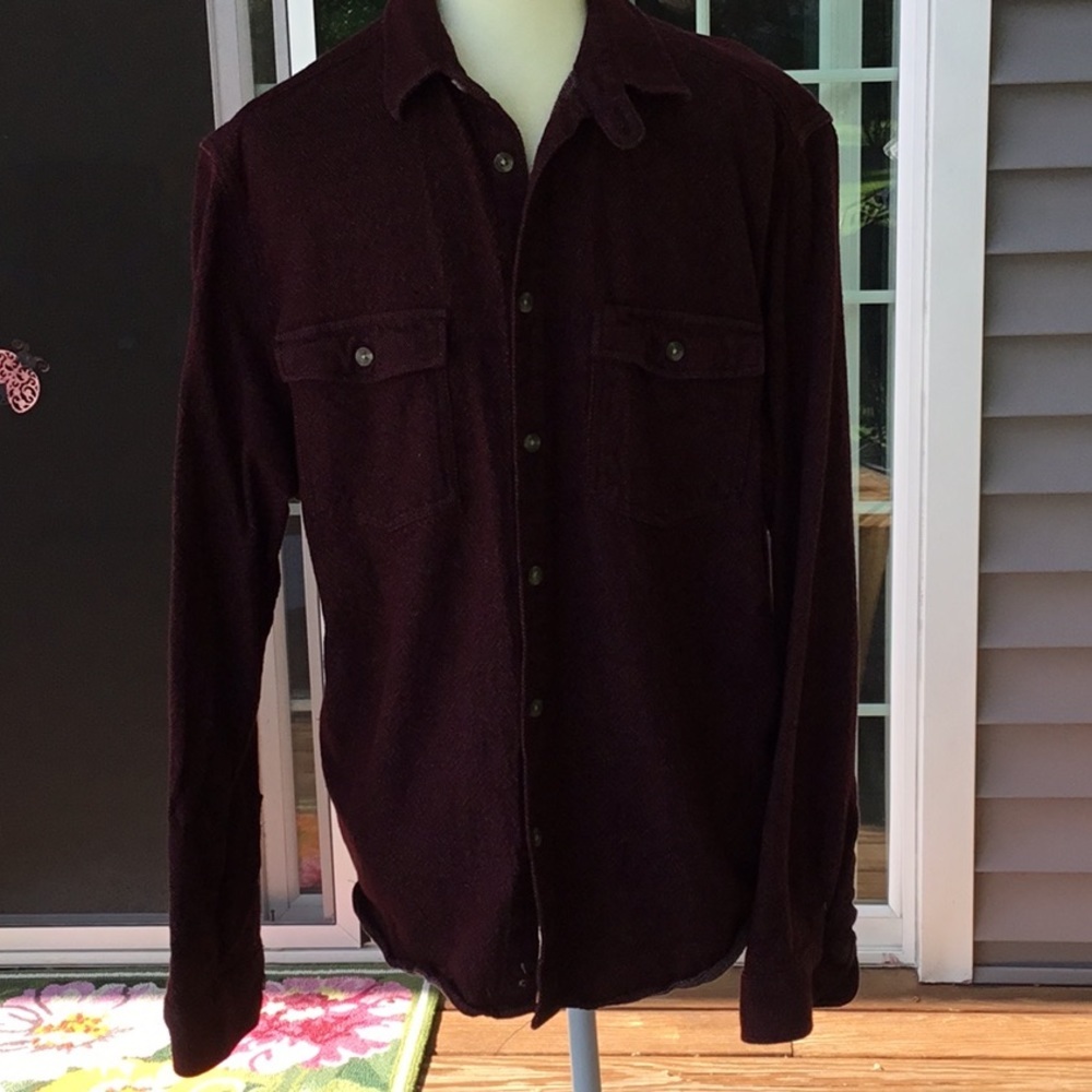 Deep burgundy button down - Picture 2 of 7